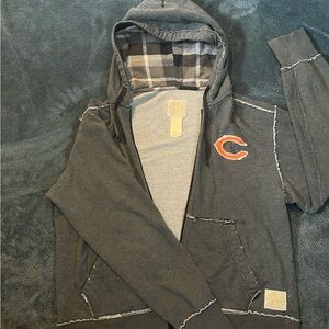 Retro Sport Gray Hoodie featuring the cubs logo.